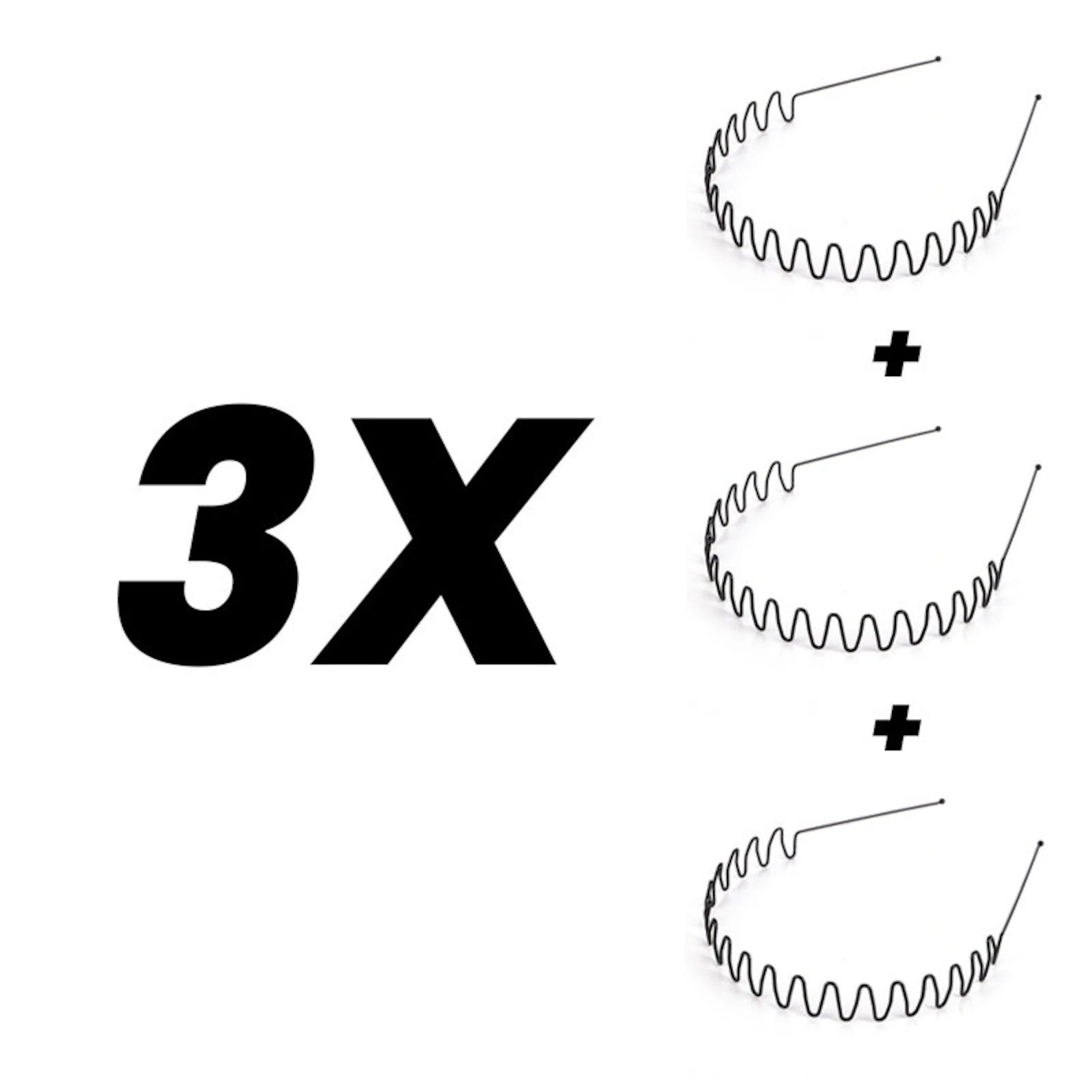 3X Premium Metal Hair Band